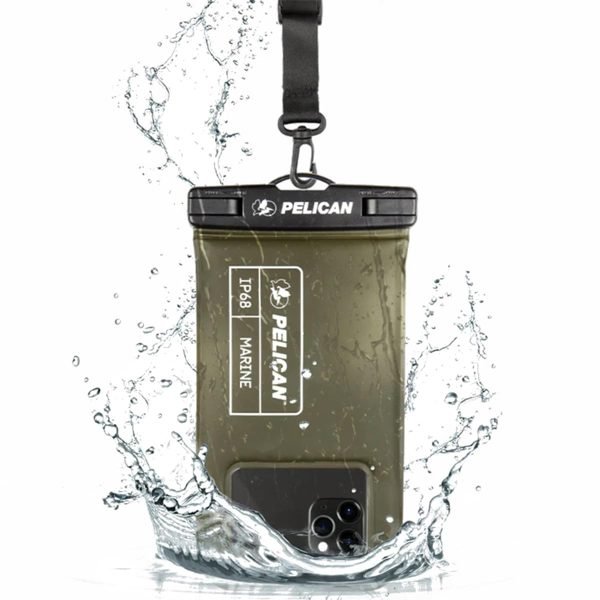 Pelican Marine IP68 Waterproof Phone Pouch (Regular Size) - Olive Green