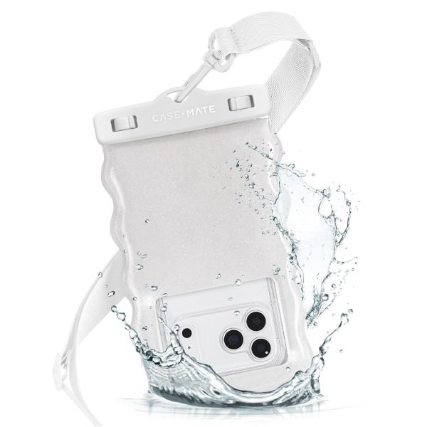 Case-Mate Wavy IP68 Large Waterproof Phone Pouch - Ivory Twinkle