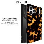 FLAUNT Official Square iPhone 17 Pro Max Case - Tortoise Print