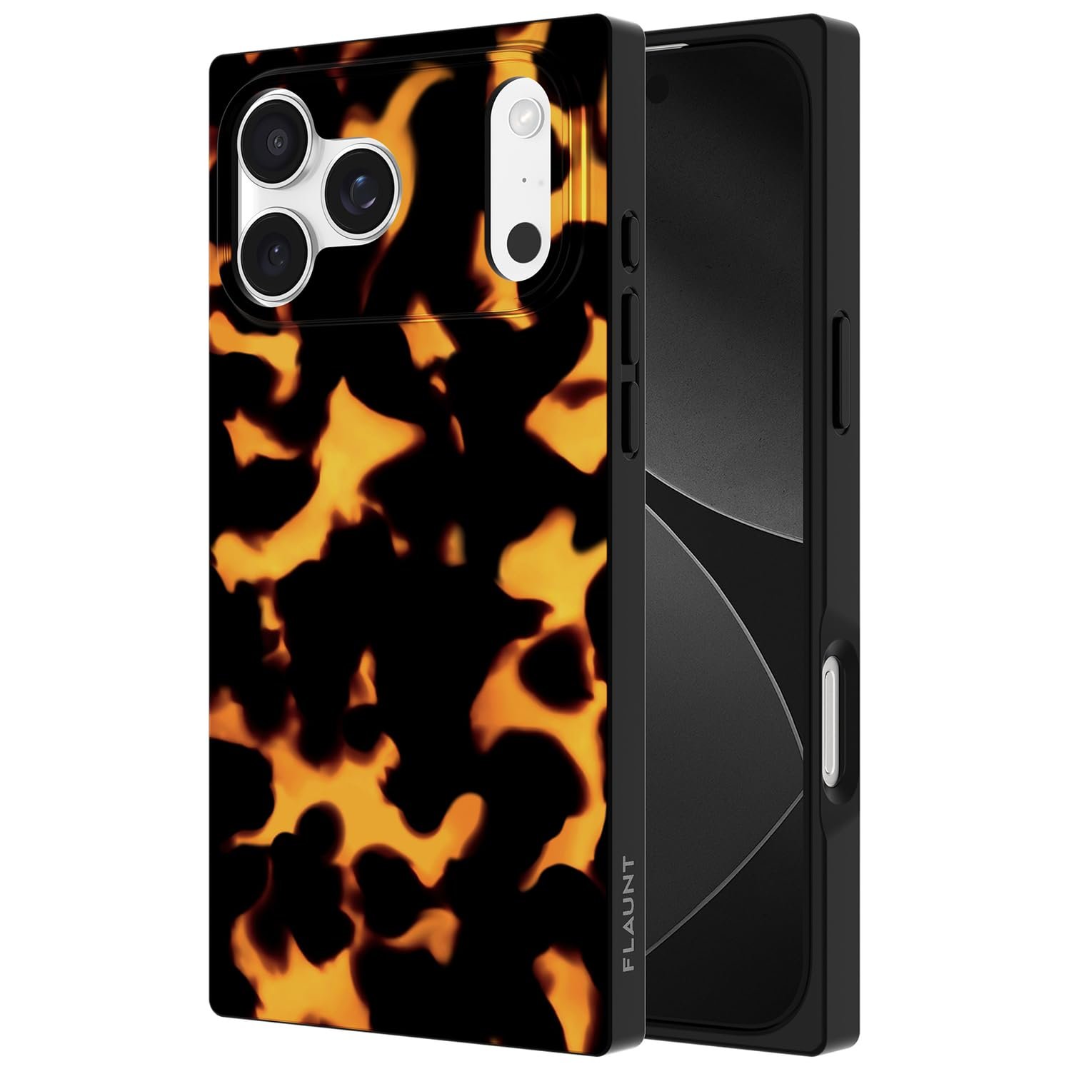 FLAUNT Official Square iPhone 17 Pro Max Case - Tortoise Print FLAUNT Official Square iPhone 17 Pro Max Case - Tortoise Print