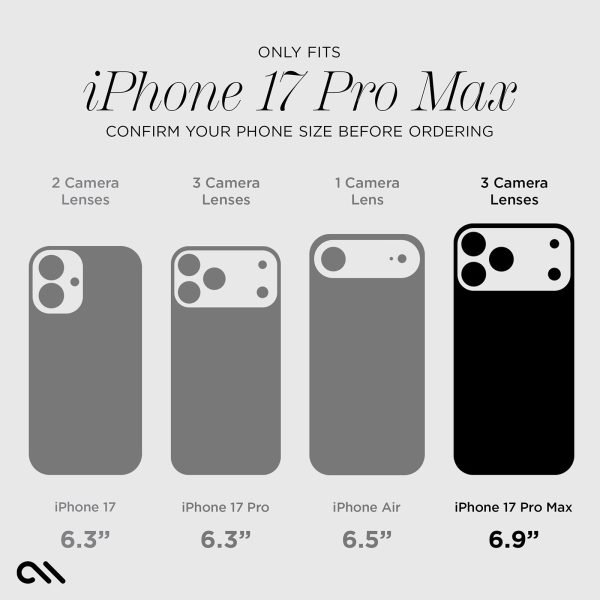 Case-Mate iPhone 17 Pro Max Case - Tough Black