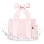 Case-Mate Large Jelly Tote - Tote Bag with Phone Pouch for Women - Pink Bow