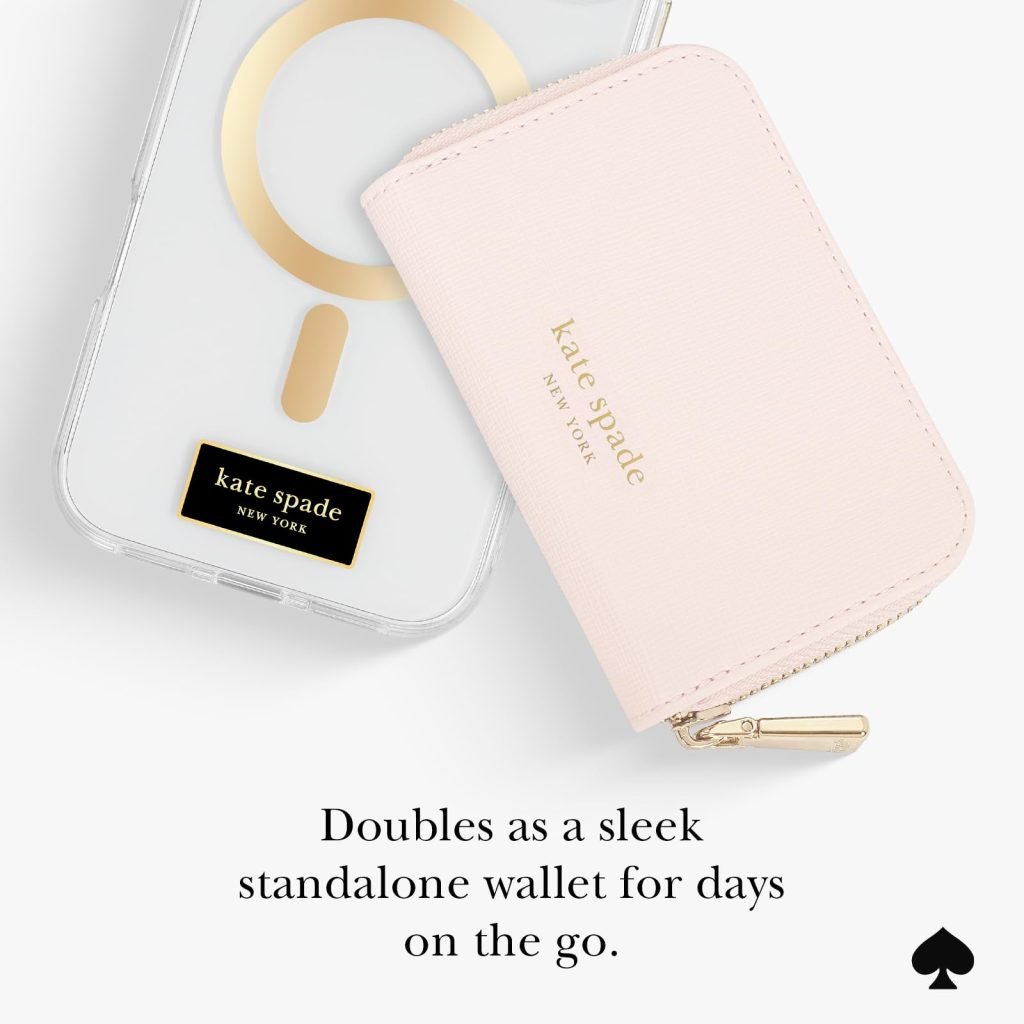 kate spade new york Devin Clutch/Small MagSafe Wallet for Women -Chalk Pink