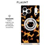 FLAUNT Official Square iPhone 17 Pro Max Case - Tortoise Print