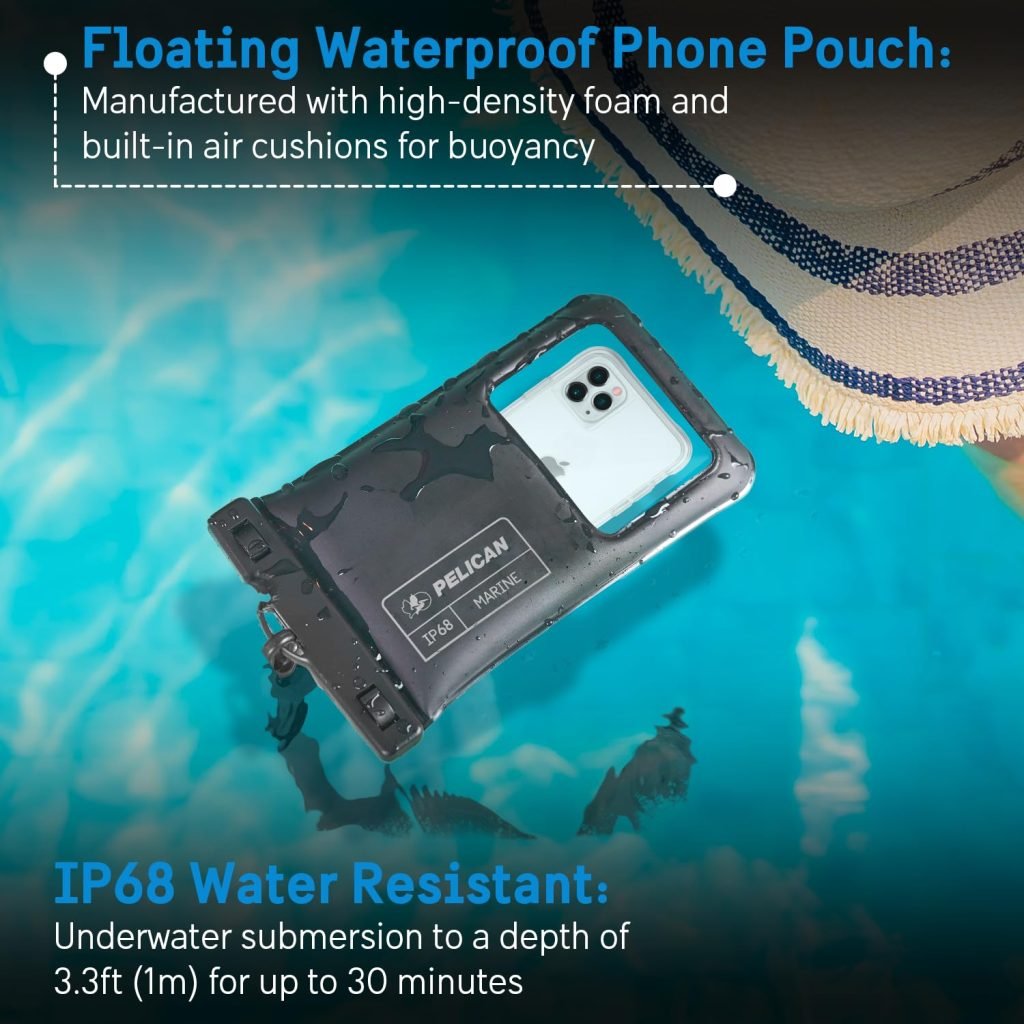 Pelican Marine IP68 Waterproof Phone Pouch (XL Size) - Black