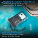 Pelican Marine IP68 Waterproof Phone Pouch (XL Size) - Black