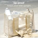 Case-Mate Special Edition Large Bow Jelly Tote - Lightweight - Ecru Raffia