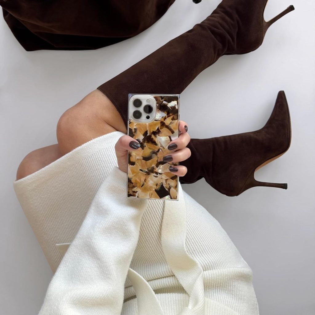 FLAUNT Official Square iPhone 17 Pro Max Case - Brown Abalone