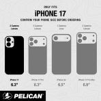 Pelican Protector iPhone 17 Case - Compatible with MagSafe- Black