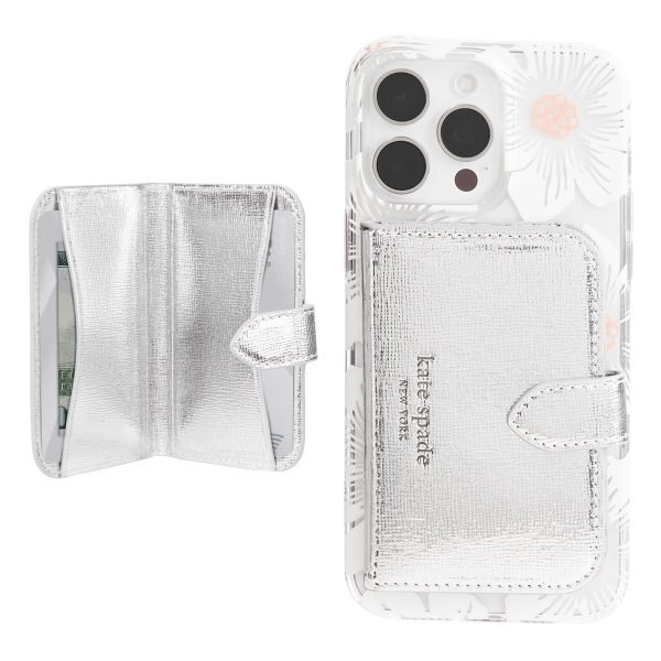 kate spade new york Morgan Magnetic Wallet/Card Holder - Metallic Silver