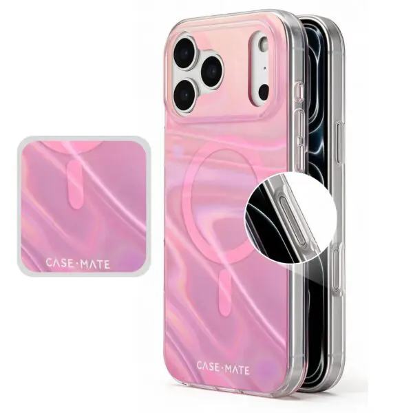 Case-Mate Soap Bubble iPhone 17 Pro Max Case - Peach Iridescent