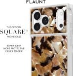 FLAUNT Official Square iPhone 17 Pro Max Case - Brown Abalone