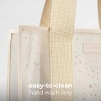 Case-Mate Special Edition Large Bow Jelly Tote - Lightweight - Ecru Raffia