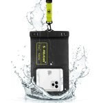 Pelican Marine IP68 Waterproof Phone Pouch (XL Size) - Black/Hi-Vis Yellow