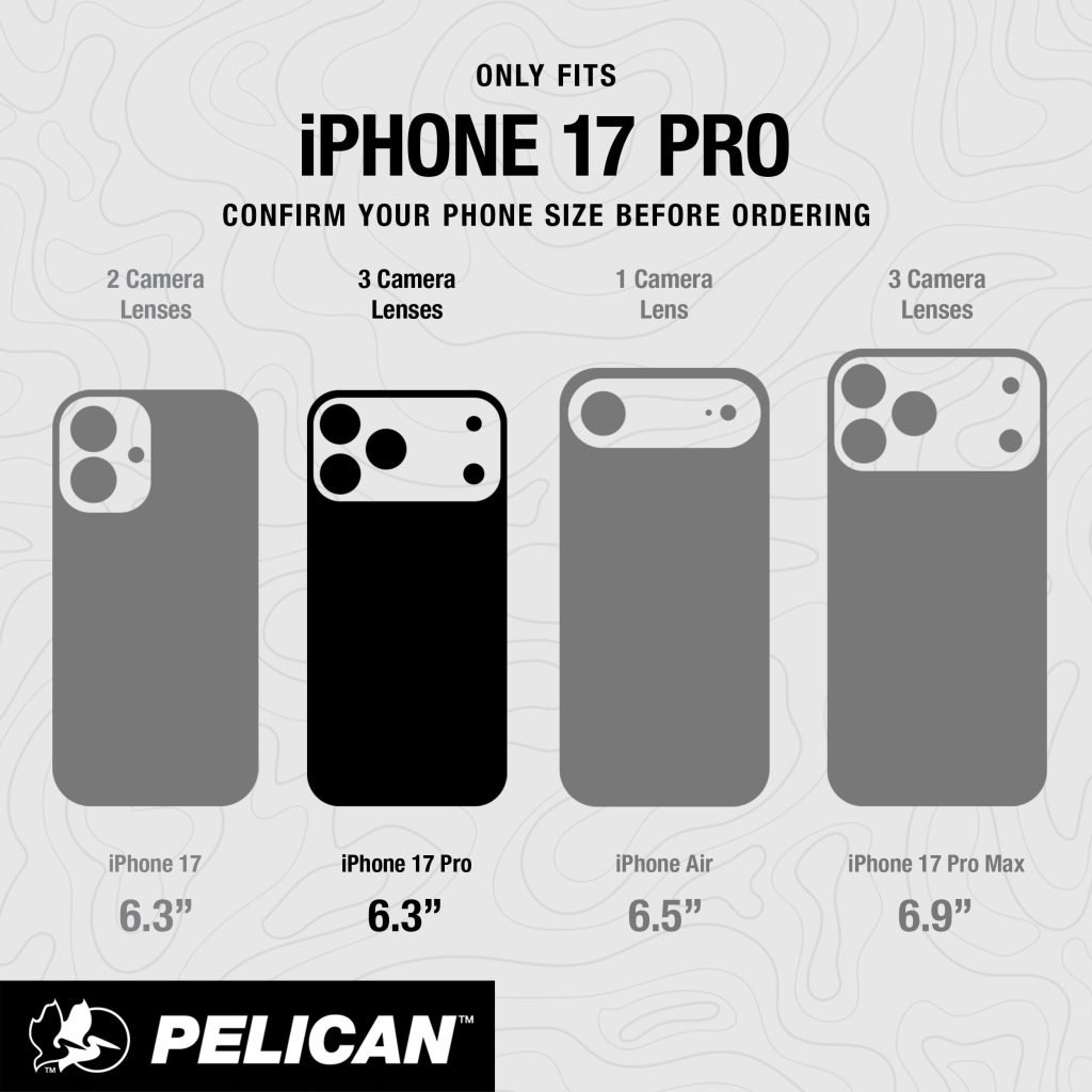 Pelican Protector iPhone 17 Pro Case with Camera Stand - Clear