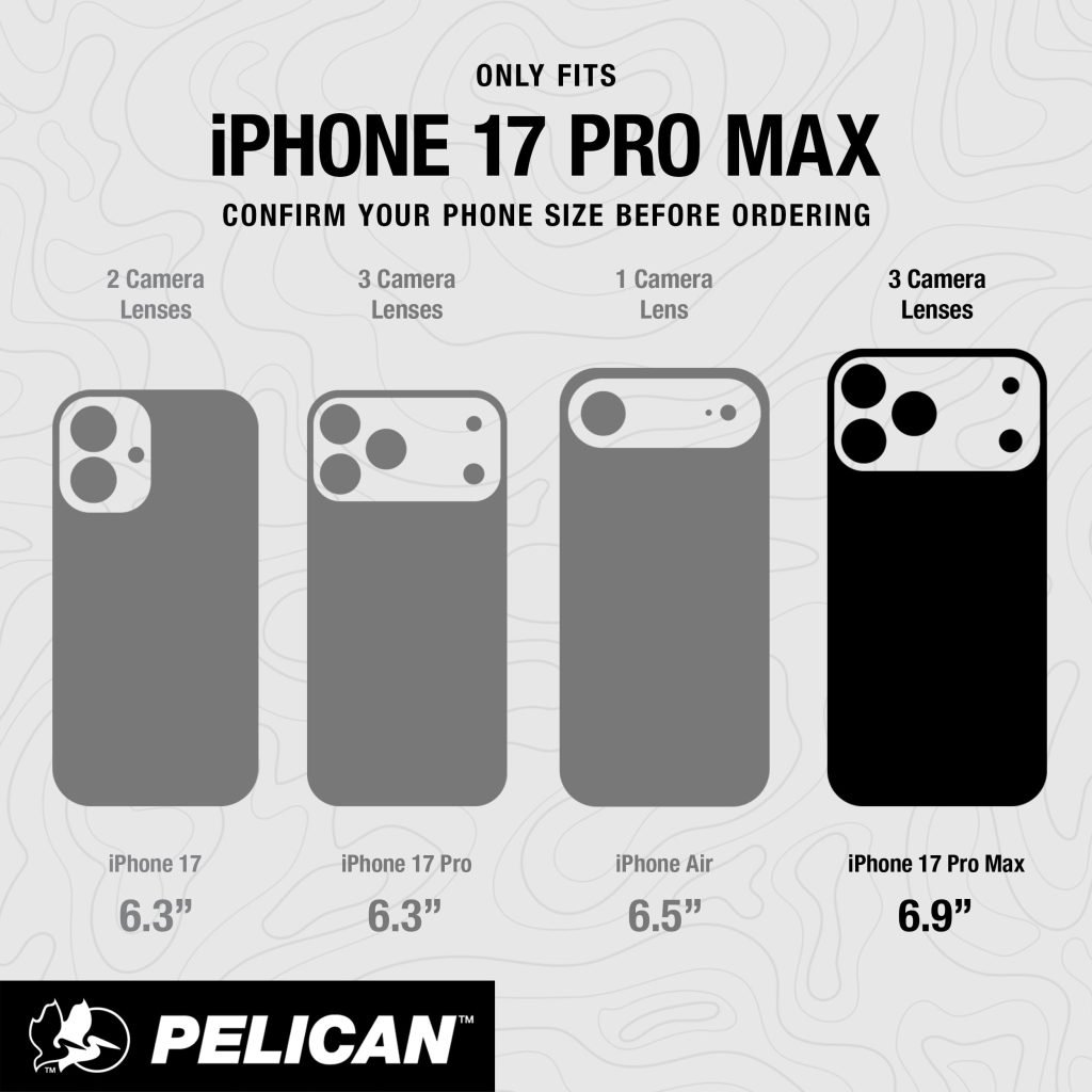 Pelican Protector iPhone 17 Pro Max Case - Compatible with MagSafe- Black