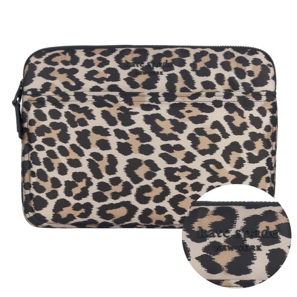 kate spade new york Puffer Laptop Sleeve Cover 14"- Classic Leopard