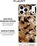 FLAUNT Official Square iPhone 17 Pro Max Case - Brown Abalone