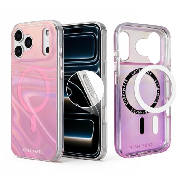 Case-Mate Soap Bubble iPhone 17 Pro Case - Peach Iridescent