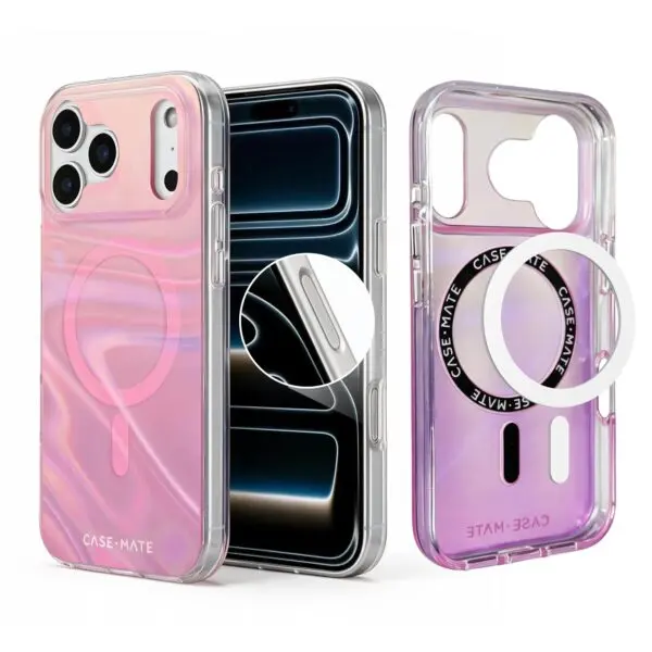 Case-Mate Soap Bubble iPhone 17 Pro Case - Peach Iridescent