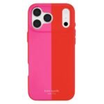 kate spade new york Case for iPhone 18 Pro/17 Pro - Racing Stripe Pop Pink