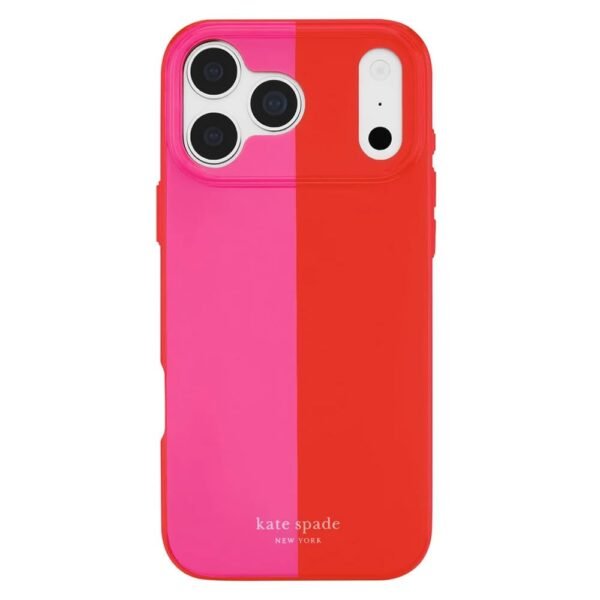 kate spade new york Case for iPhone 18 Pro/17 Pro - Racing Stripe Pop Pink