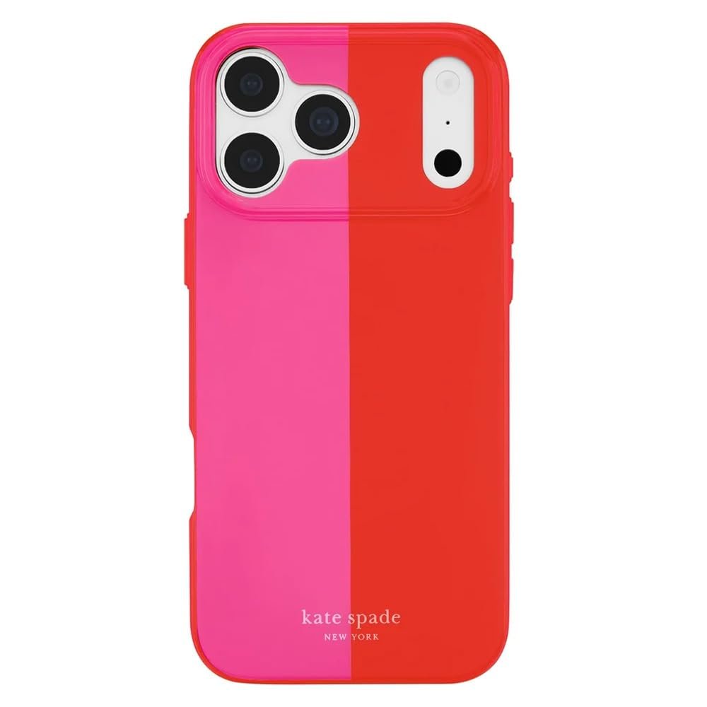 kate spade new york Case for iPhone 18 Pro/17 Pro - Racing Stripe Pop Pink