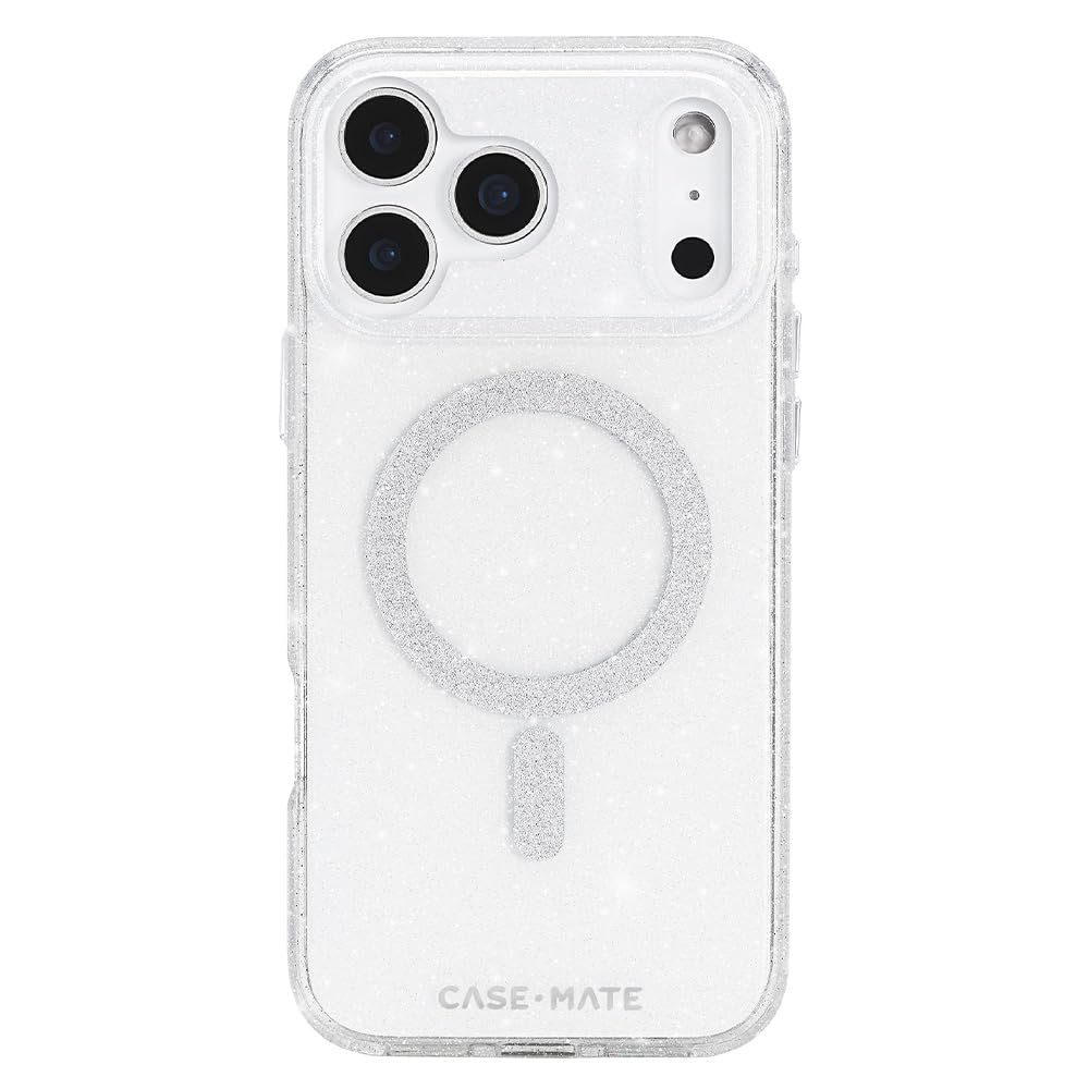 Case-Mate MagSafe Phone Case for iPhone 18 Pro - Sheer Twinkle Silver Case-Mate MagSafe Phone Case for iPhone 18 Pro - Sheer Twinkle Silver