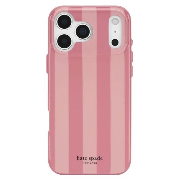 kate spade new york Case for iPhone 18 Pro/17 Pro - Bold Stripe Rose Coral