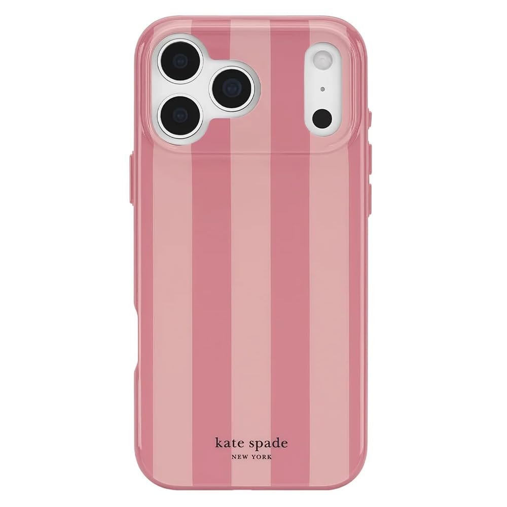 kate spade new york Case for iPhone 18 Pro/17 Pro - Bold Stripe Rose Coral