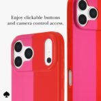 kate spade new york Case for iPhone 18 Pro/17 Pro - Racing Stripe Pop Pink