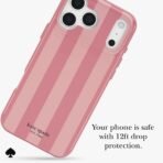 kate spade new york Case for iPhone 18 Pro/17 Pro - Bold Stripe Rose Coral