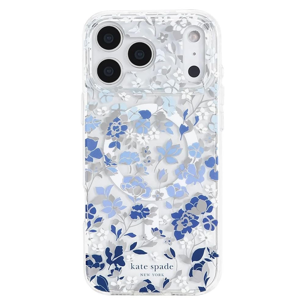 kate spade new york Phone Case for iPhone 17/18 Pro Max - Flowerbed Blue