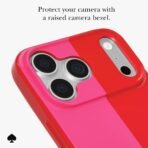 kate spade new york Case for iPhone 18 Pro/17 Pro - Racing Stripe Pop Pink