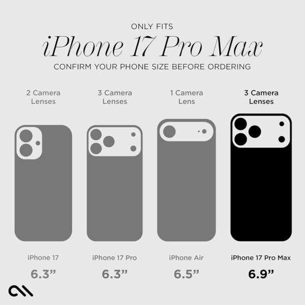 Case-Mate MagSafe Phone Case for iPhone 18 Pro Max - Sheer Twinkle Silver