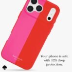 kate spade new york Case for iPhone 18 Pro/17 Pro - Racing Stripe Pop Pink