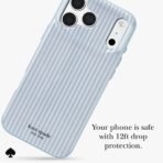 kate spade new york Phone Case for iPhone 17/18 Pro - Stripe Diamond Blue