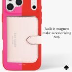 kate spade new york Case for iPhone 18 Pro/17 Pro - Racing Stripe Pop Pink