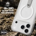 Pelican Protector iPhone 18 Pro/iPhone 17 Pro Case with Kickstand - Clear