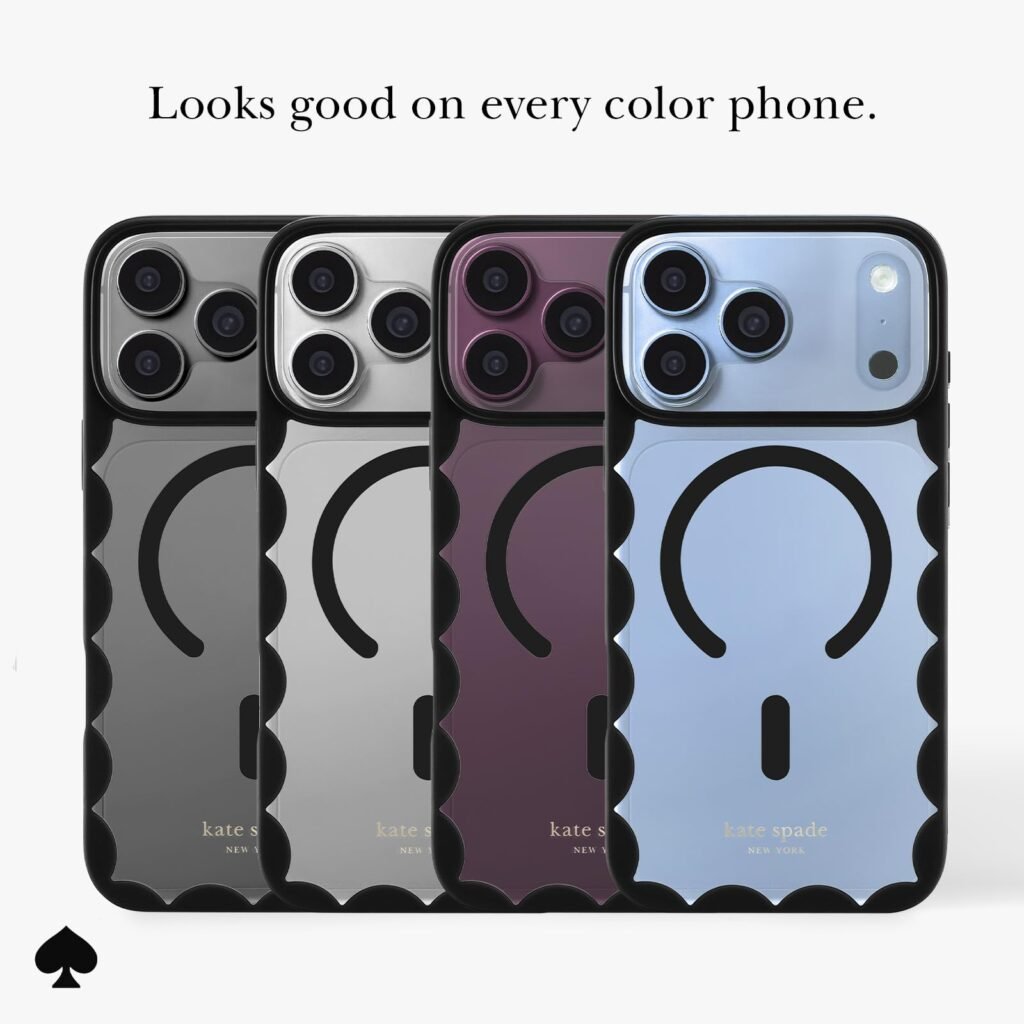 kate spade new york Phone Case for iPhone 18 Pro/17 Pro - Scallop Black
