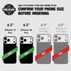 Pelican Protector iPhone 17/18 Pro Case - Rugged MagSafe Phone Case - Black