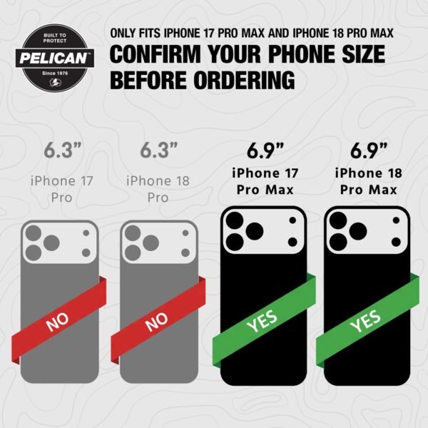 Pelican Shield iPhone 17/18 Pro Max Case - MagSafe Phone Case - Carbon