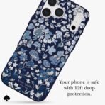 kate spade new york Phone Case for iPhone 18 Pro/17 Pro - Flowerbed Navy