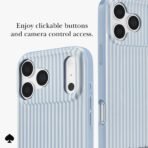 kate spade new york Phone Case for iPhone 17/18 Pro - Stripe Diamond Blue