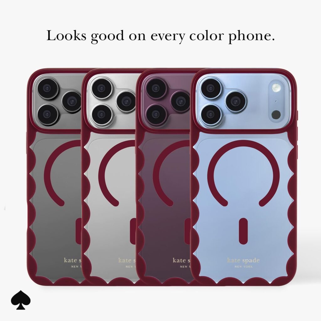 kate spade new york Phone Case for iPhone 17/18 Pro - Scallop Cherry Glaze