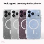 Case-Mate MagSafe Phone Case for iPhone 18 Pro - Sheer Twinkle Silver