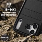 Pelican Protector iPhone 17/18 Pro Case - Rugged MagSafe Phone Case - Black