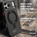 Pelican Vault iPhone 17/18 Pro Max Case - MagSafe Phone Case - Black