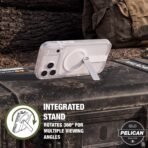 Pelican Protector iPhone 18 Pro/iPhone 17 Pro Case with Kickstand - Clear