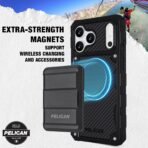 Pelican Shield iPhone 17/18 Pro Case - Rugged MagSafe Phone Case - Carbon